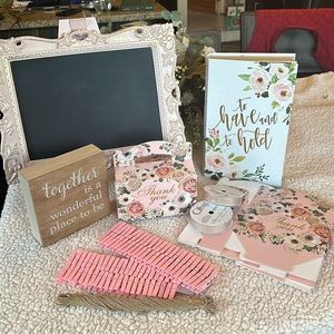 🌺 Decorative Pink Bridal or Baby Girl Shower Supplies Bundle
